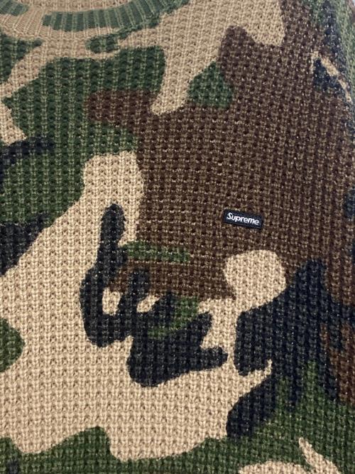 SUPREME（シュプリーム）SUPREME (シュプリーム) Washed Small Box Waffle Sweater Woodland Camo カーキ サイズ:Lの古着・服飾アイテム