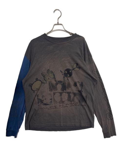 cactus jack（カクタス・ジャック）Cactus Jack (カクタス・ジャック) Fragment (フラッグメント) Takashi Murakami (タカシ ムラカミ) Drift Long Sleeve Tee ブラウン×ブルー サイズ:XLの古着・服飾アイテム