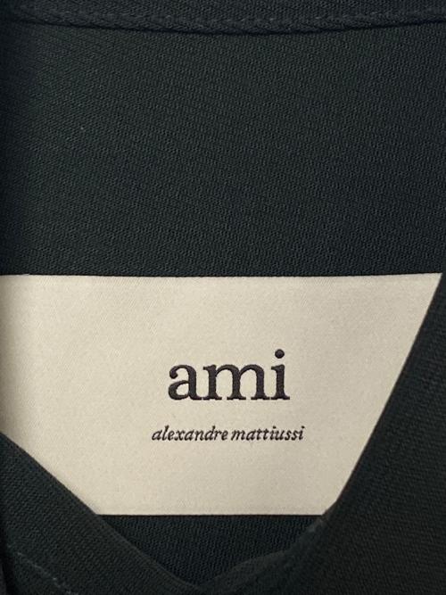AMI Alexandre Mattiussi（アミアレクサンドルマテュッシ）AMI Alexandre Mattiussi (アミアレクサンドルマテュッシ) WOOL LONG OVERSIZED SHIRT ブラック サイズ:38の古着・服飾アイテム