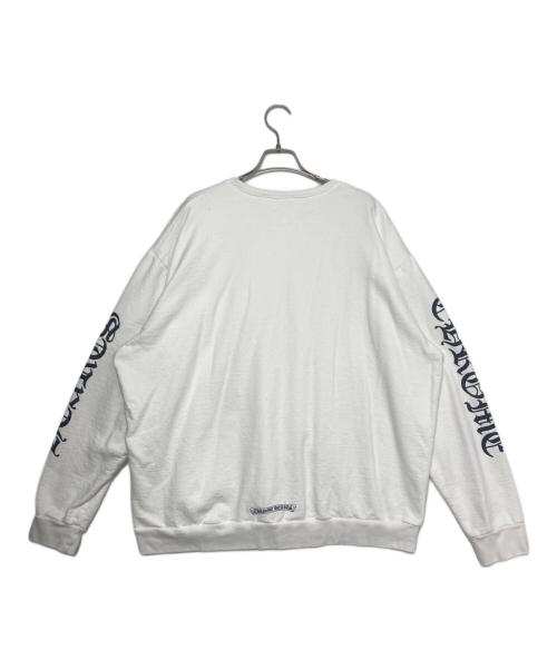 CHROME HEARTS（クロムハーツ）CHROME HEARTS (クロムハーツ) Neck Logo Crew Sweat ホワイト サイズ:XLの古着・服飾アイテム