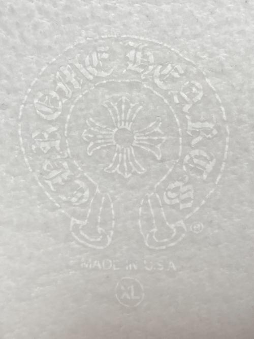 CHROME HEARTS（クロムハーツ）CHROME HEARTS (クロムハーツ) Neck Logo Crew Sweat ホワイト サイズ:XLの古着・服飾アイテム