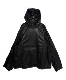 BALENCIAGA（バレンシアガ）の古着「Oversized Leather Hoodie 」｜ブラック