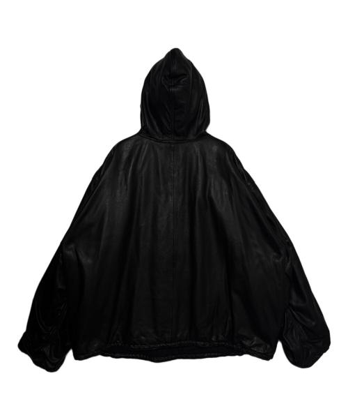 BALENCIAGA（バレンシアガ）BALENCIAGA (バレンシアガ) Oversized Leather Hoodie  ブラック サイズ:4の古着・服飾アイテム