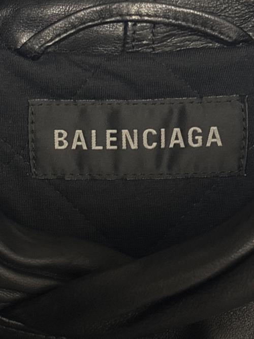 BALENCIAGA（バレンシアガ）BALENCIAGA (バレンシアガ) Oversized Leather Hoodie  ブラック サイズ:4の古着・服飾アイテム