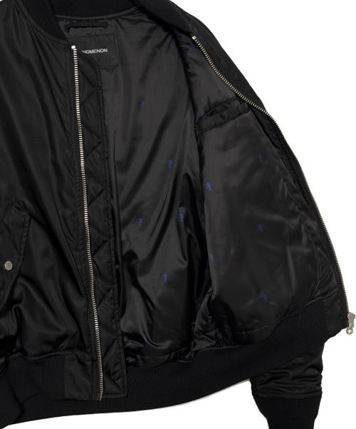 PHENOMENON（フェノメノン）PHENOMENON (フェノメノン) LOOP MA-1 BOMBER JACKET ( ループ エムエーワン ボンバー ジャケット ) ブラック サイズ:XLの古着・服飾アイテム