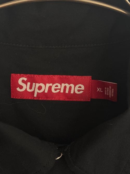SUPREME（シュプリーム）SUPREME (シュプリーム) Ghostface S/S Work Shirt ( ゴーストフェイス ショートスリーブ ワークシャツ ) ブラック サイズ:XLの古着・服飾アイテム