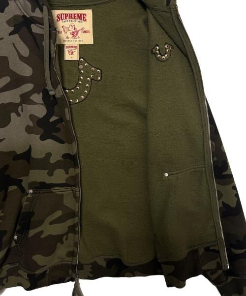 SUPREME（シュプリーム）SUPREME (シュプリーム) Zip Up Hooded Sweatshirt Woodland Camo グリーン サイズ:XLの古着・服飾アイテム