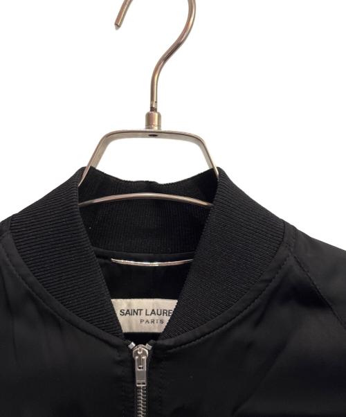 Saint Laurent Paris（サンローランパリ）Saint Laurent Paris (サンローランパリ) 16AW バックスネーク刺繍 スタジアム ジャケット ブラック サイズ:44の古着・服飾アイテム