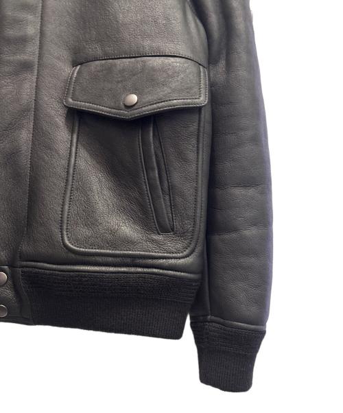 Saint Laurent Paris（サンローランパリ）Saint Laurent Paris (サンローランパリ) アビエイター ムートン ジャケット ブラック サイズ:44の古着・服飾アイテム