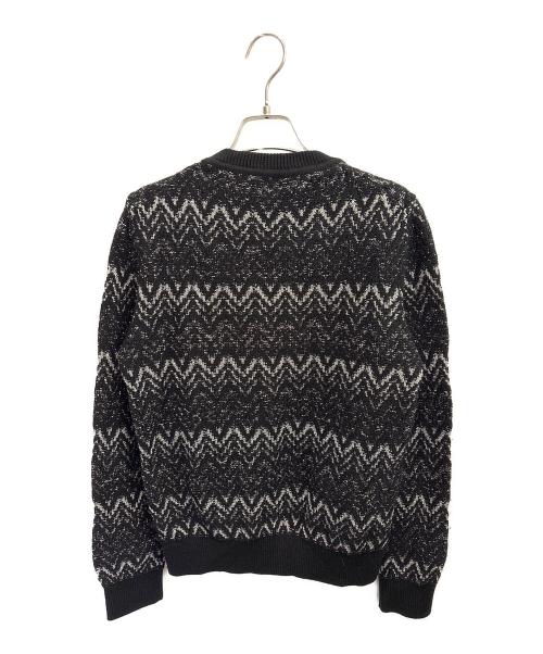 Saint Laurent Paris（サンローランパリ）Saint Laurent Paris (サンローランパリ) Zigzag Knit ブラック×シルバー サイズ:Sの古着・服飾アイテム