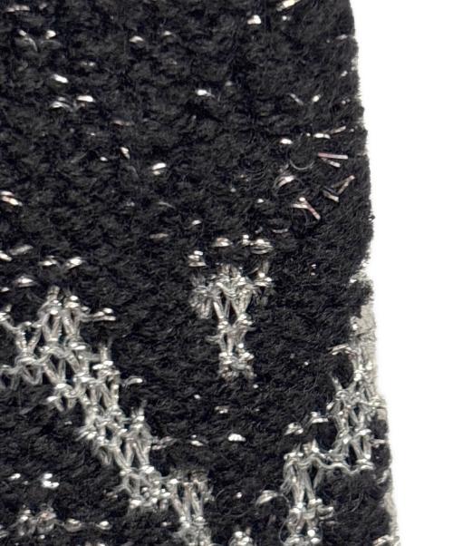 Saint Laurent Paris（サンローランパリ）Saint Laurent Paris (サンローランパリ) Zigzag Knit ブラック×シルバー サイズ:Sの古着・服飾アイテム