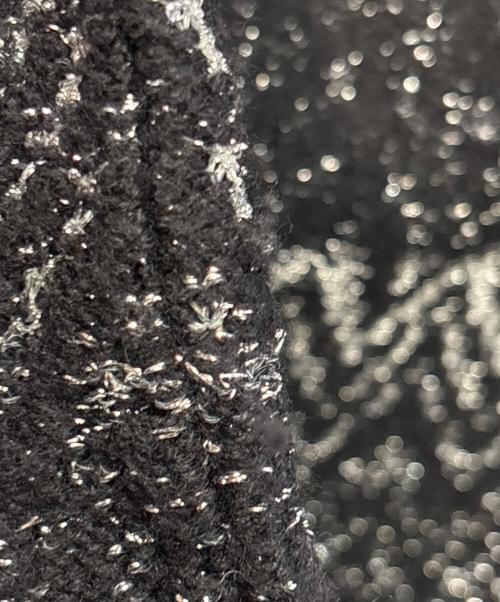 Saint Laurent Paris（サンローランパリ）Saint Laurent Paris (サンローランパリ) Zigzag Knit ブラック×シルバー サイズ:Sの古着・服飾アイテム