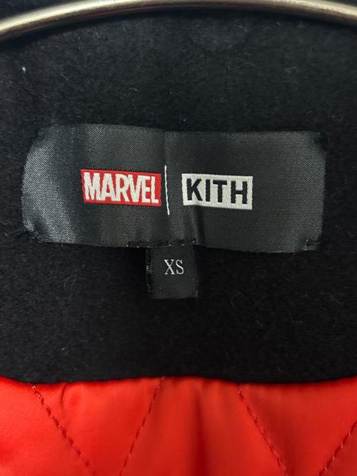 KITH（キス）KITH (キス) MARVEL (マーベル) Universe Varsity Jacket ブラック サイズ:XSの古着・服飾アイテム
