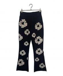 Denim Tears×READYMADE（デニムティアーズ×レディメイド）の古着「COTTON WREATH SWEAT FLARE PANTS」｜ブラック×ホワイト