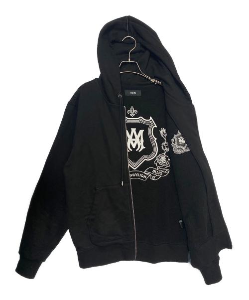 AMIRI（アミリ）AMIRI (アミリ) MA CREST ZIP フーディ ブラック サイズ:Lの古着・服飾アイテム