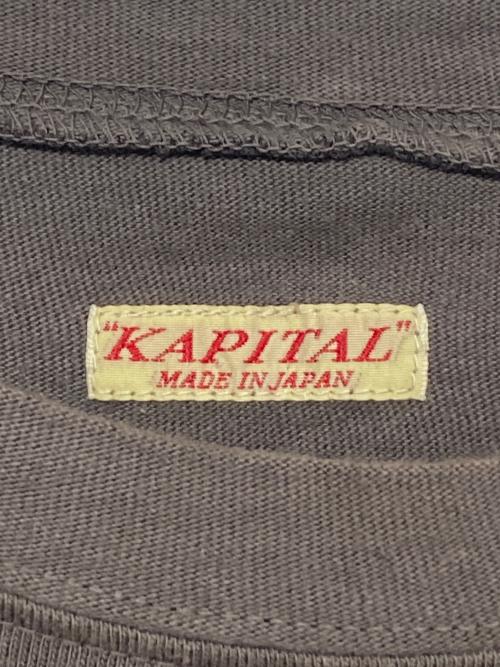 KAPITAL（キャピタル）KAPITAL (キャピタル) BURNING PIANO | Crew T-shirt グレー サイズ:Mの古着・服飾アイテム