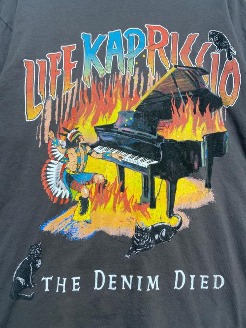KAPITAL（キャピタル）KAPITAL (キャピタル) BURNING PIANO | Crew T-shirt グレー サイズ:Mの古着・服飾アイテム