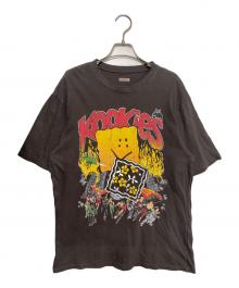 KAPITAL（キャピタル）の古着「 Knookies Buster Peckish Bowy Printed Cotton Tee」｜グレー