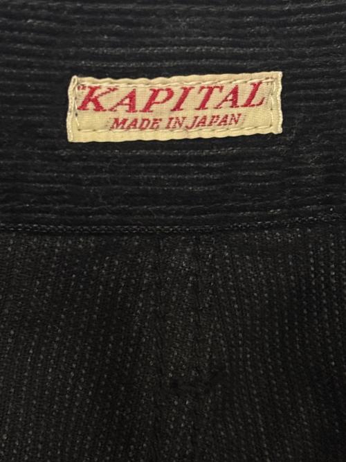 KAPITAL（キャピタル）KAPITAL (キャピタル) Straight-Leg Embellished Cotton-Blend Corduroy Trousers ブラック サイズ:30の古着・服飾アイテム