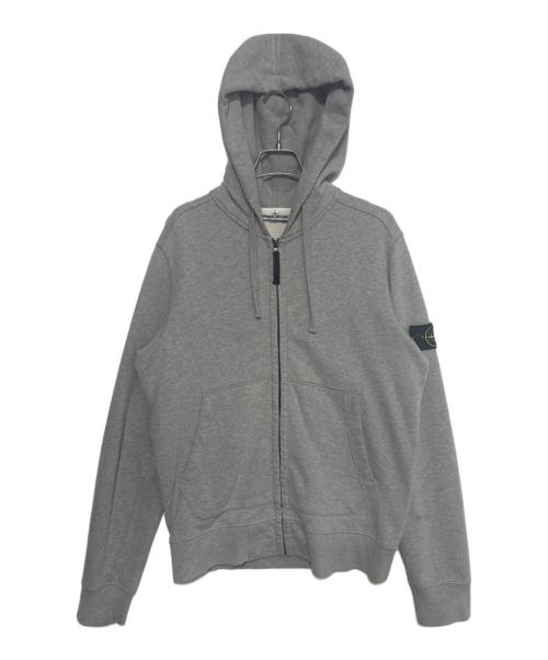 STONE ISLAND（ストーンアイランド）STONE ISLAND (ストーンアイランド) コットンジップアップフーディ パーカー グレー サイズ:Mの古着・服飾アイテム