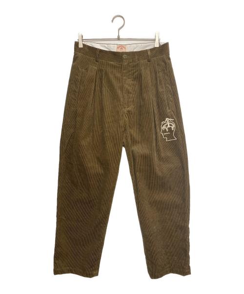 BRAIN DEAD（ブレインデッド）BRAIN DEAD (ブレインデッド) BROOKS BROTHERS (ブルックスブラザーズ) California Pleated Trouser ( カリフォルニア プリーテッド トラウザー ) オリーブ サイズ:30の古着・服飾アイテム