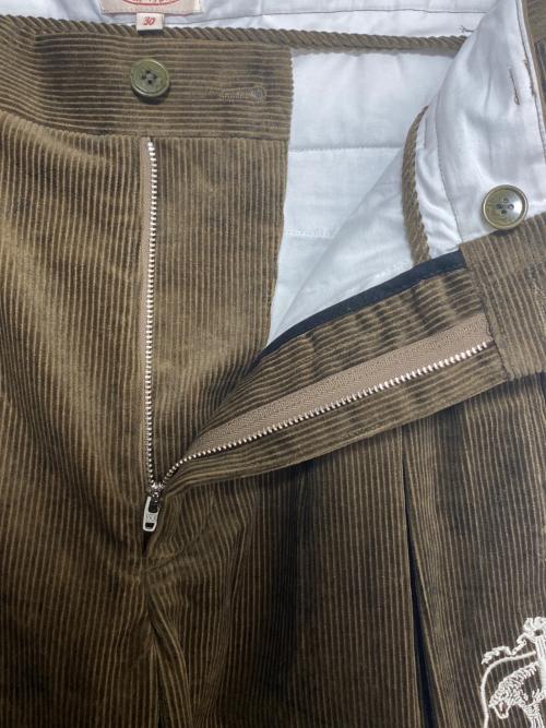 BRAIN DEAD（ブレインデッド）BRAIN DEAD (ブレインデッド) BROOKS BROTHERS (ブルックスブラザーズ) California Pleated Trouser ( カリフォルニア プリーテッド トラウザー ) オリーブ サイズ:30の古着・服飾アイテム