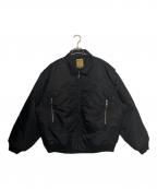 BRAIN DEADブレインデッド）の古着「Embroidered 3D Flight Jacket ( エンブロイダード 3D フライト ジャケット )」｜ブラック