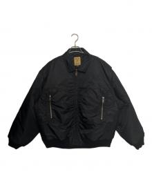 BRAIN DEAD（ブレインデッド）の古着「Embroidered 3D Flight Jacket ( エンブロイダード 3D フライト ジャケット )」｜ブラック
