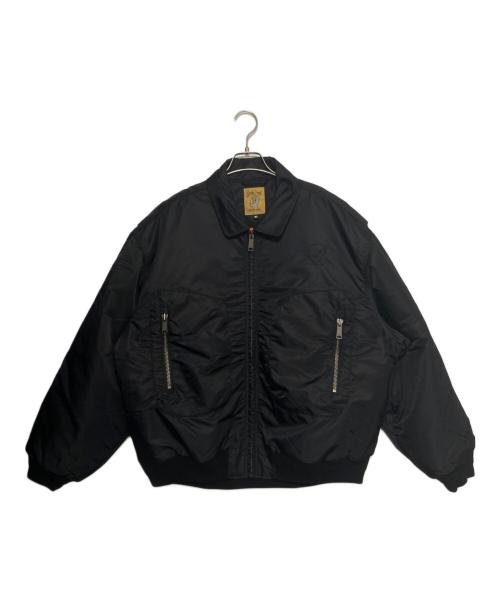 BRAIN DEAD（ブレインデッド）BRAIN DEAD (ブレインデッド) Embroidered 3D Flight Jacket ( エンブロイダード 3D フライト ジャケット ) ブラック サイズ:XLの古着・服飾アイテム