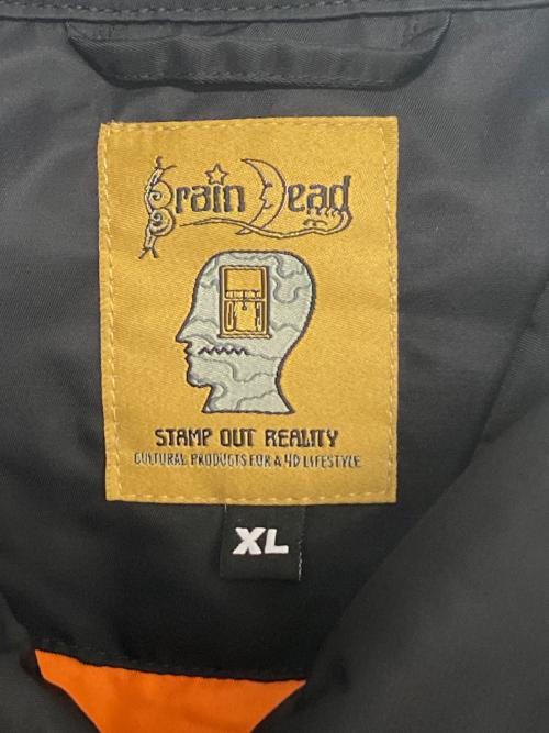BRAIN DEAD（ブレインデッド）BRAIN DEAD (ブレインデッド) Embroidered 3D Flight Jacket ( エンブロイダード 3D フライト ジャケット ) ブラック サイズ:XLの古着・服飾アイテム