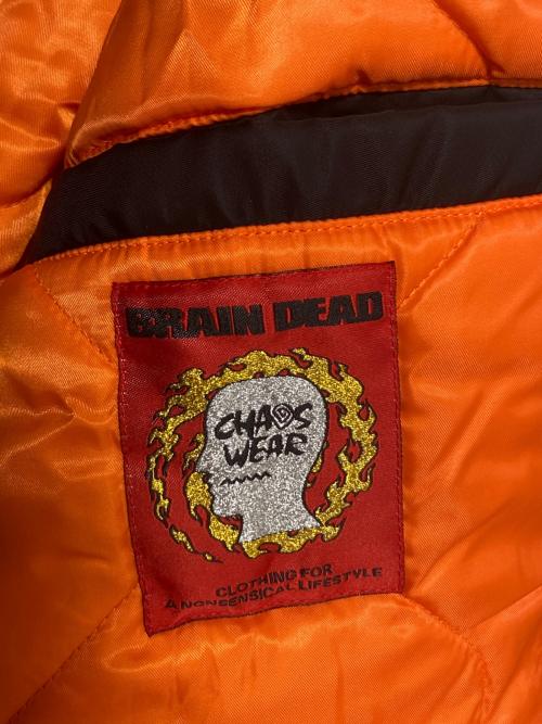 BRAIN DEAD（ブレインデッド）BRAIN DEAD (ブレインデッド) Embroidered 3D Flight Jacket ( エンブロイダード 3D フライト ジャケット ) ブラック サイズ:XLの古着・服飾アイテム