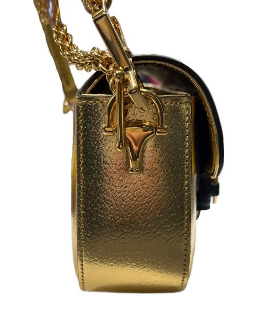 adidas（アディダス）adidas (アディダス) GUCCI (グッチ) チェーンショルダーバッグ ホースビット1955 ゴールドの古着・服飾アイテム