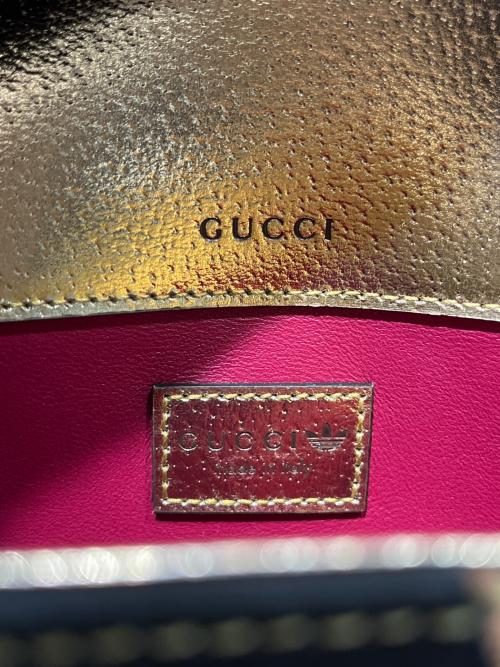 adidas（アディダス）adidas (アディダス) GUCCI (グッチ) チェーンショルダーバッグ ホースビット1955 ゴールドの古着・服飾アイテム