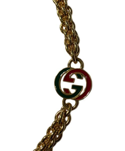 adidas（アディダス）adidas (アディダス) GUCCI (グッチ) チェーンショルダーバッグ ホースビット1955 ゴールドの古着・服飾アイテム