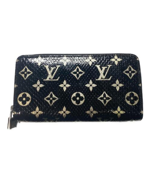 LOUIS VUITTON（ルイ ヴィトン）LOUIS VUITTON (ルイ ヴィトン) エキゾチック レザー ジッピー ウォレット ブラックの古着・服飾アイテム