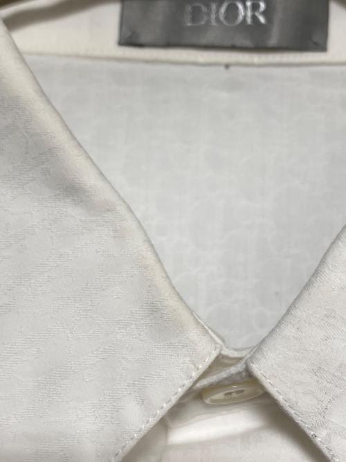 Dior（ディオール）Dior (ディオール) Oblique Shirt Cotton Jacquard ホワイト サイズ:38の古着・服飾アイテム