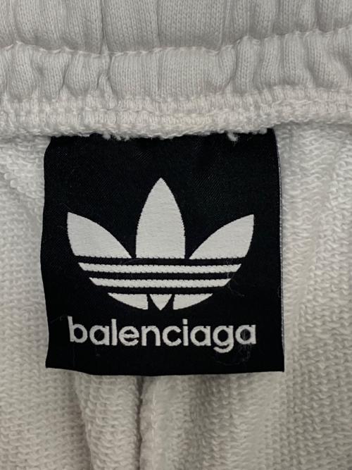 BALENCIAGA（バレンシアガ）BALENCIAGA (バレンシアガ) adidas (アディダス) 刺繍ロゴ ワイド スウェットパンツ ホワイト サイズ:Sの古着・服飾アイテム