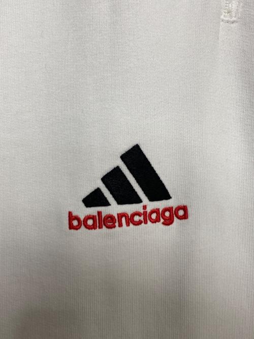 BALENCIAGA（バレンシアガ）BALENCIAGA (バレンシアガ) adidas (アディダス) 刺繍ロゴ ワイド スウェットパンツ ホワイト サイズ:Sの古着・服飾アイテム