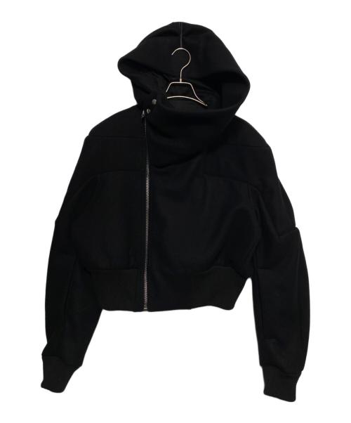 RICK OWENS（リックオウエンス）RICK OWENS (リックオウエンス) Cropped Hooded Flight（ クロップド フーデッド フライト ） ブラック サイズ:48の古着・服飾アイテム