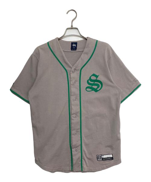 stussy（ステューシー）stussy (ステューシー) Baseball Jersey ( ステューシー ベースボール ジャージ ) ライトグレー サイズ:Mの古着・服飾アイテム