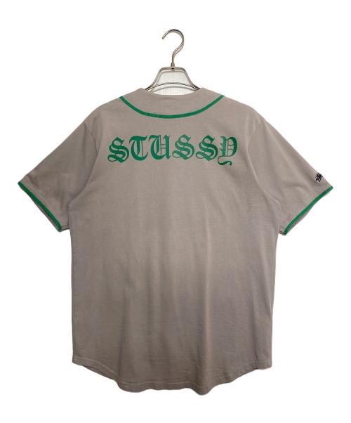 stussy（ステューシー）stussy (ステューシー) Baseball Jersey ( ステューシー ベースボール ジャージ ) ライトグレー サイズ:Mの古着・服飾アイテム