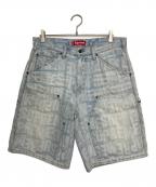 SUPREMEシュプリーム）の古着「26SS Repeat Jacquard Double Knee Denim Short」｜スカイブルー