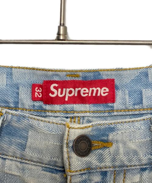 SUPREME（シュプリーム）Supreme (シュプリーム) 26SS Repeat Jacquard Double Knee Denim Short スカイブルー サイズ:32の古着・服飾アイテム