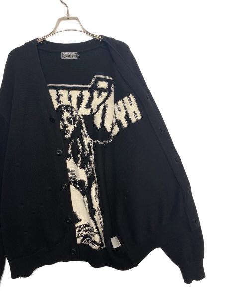 Hysteric Glamour（ヒステリックグラマー）Hysteric Glamour (ヒステリックグラマー) 25AW BAD ASS MAMA 編込 カーディガン ブラック サイズ:Lの古着・服飾アイテム