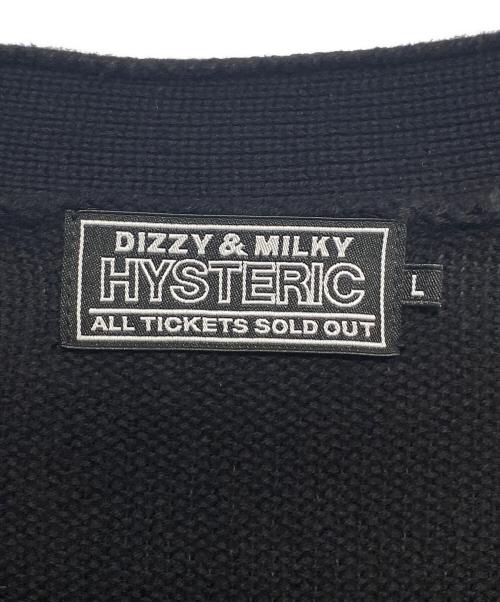 Hysteric Glamour（ヒステリックグラマー）Hysteric Glamour (ヒステリックグラマー) 25AW BAD ASS MAMA 編込 カーディガン ブラック サイズ:Lの古着・服飾アイテム