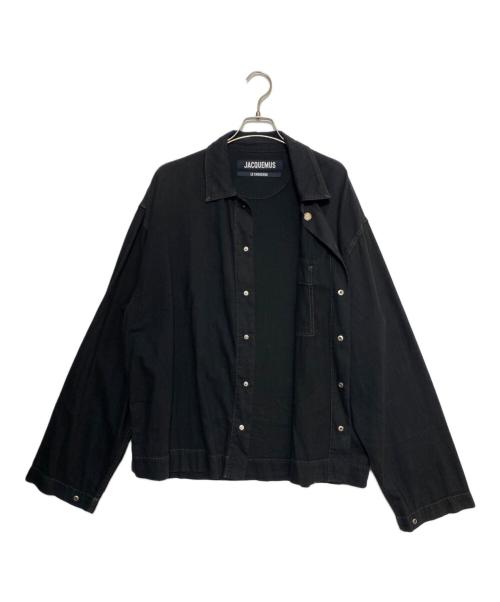 jacquemus（ジャックムス）JACQUEMUS (ジャックムス) La Chemise De-nimes Cotton Shirt ブラック サイズ:50の古着・服飾アイテム