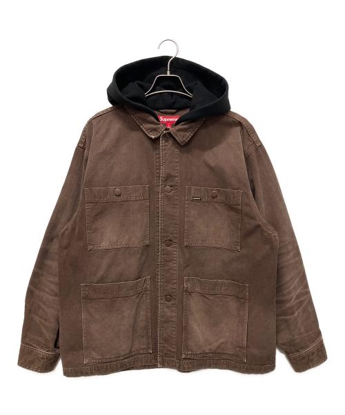 SUPREME（シュプリーム）SUPREME (シュプリーム) 25SS Worn Hooded Chore Coat ブラウン サイズ:Lの古着・服飾アイテム