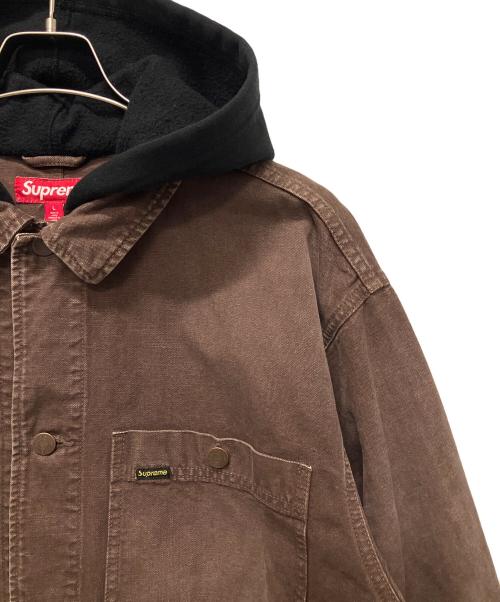 SUPREME（シュプリーム）SUPREME (シュプリーム) 25SS Worn Hooded Chore Coat ブラウン サイズ:Lの古着・服飾アイテム