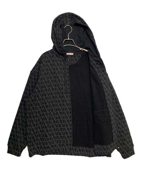 VALENTINO（ヴァレンティノ）VALENTINO (ヴァレンティノ) トワル イコノグラフ ジップ パーカー ブラック サイズ:Lの古着・服飾アイテム
