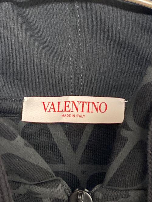 VALENTINO（ヴァレンティノ）VALENTINO (ヴァレンティノ) トワル イコノグラフ ジップ パーカー ブラック サイズ:Lの古着・服飾アイテム